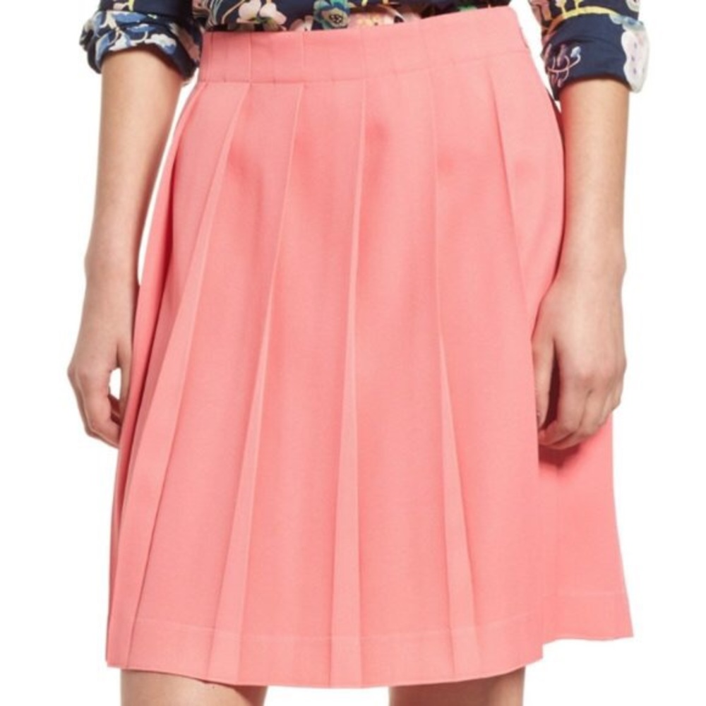 NWT J. Crew Pleated Midi Skirt
